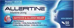 Amcal Pharmacies Allertine Bilastine 20mg 50 Tablets offer