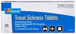 Amcal Pharmacies Amcal Travel Sickness Tablets offer