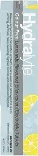 Amcal Pharmacies Hydralyte Effervescent Electrolyte Tablets Colour Free Lemonade Flavour offer