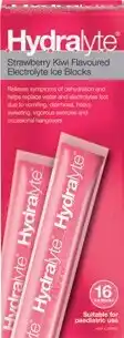 Amcal Pharmacies Hydralyte Electrolyte Ice Blocks Colour Free Strawberry Kiwi Flavoured offer