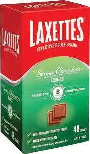 Amcal Pharmacies Laxettes Senna Chocolate 48 Squares offer