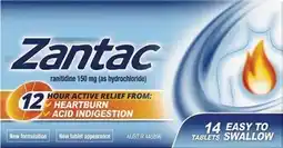Amcal Pharmacies Zantac 12 Hour 150mg 14 Tablets offer