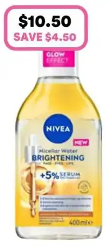 Priceline Nivea Brightening Serum Micellar Water offer