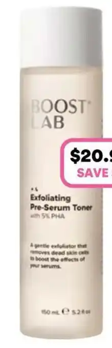 Priceline Boost Lab Exfoliating Pre-Serum Toner offer