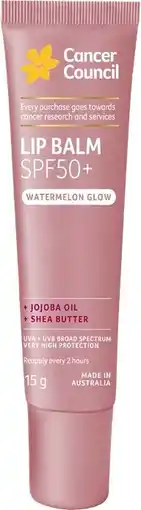 Priceline Cancer Council Lip Balm SPF50+ Watermelon Glow offer