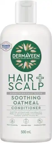 Priceline Dermaveen Oatmeal Conditioner for Dry, Flaky or Sensitive Scalps 500mL offer