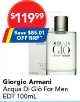 Amcal Pharmacies Giorgio armani acqua di giò for men edt offer