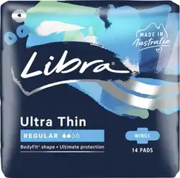 Priceline Libra Ultra Thins Regular Pads with Wings offer