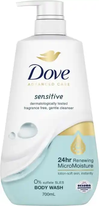 Priceline Dove Advanced Care Sensitive Body Wash offer