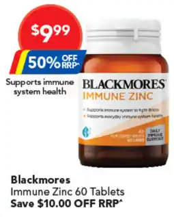 Amcal Pharmacies Blackmores Immune Zinc offer