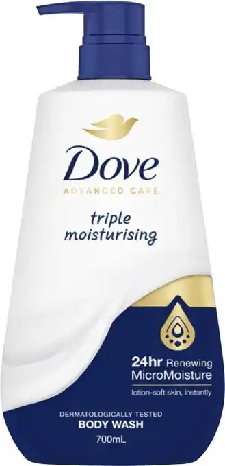Priceline Dove Advanced Care Triple Moisturising Body Wash offer