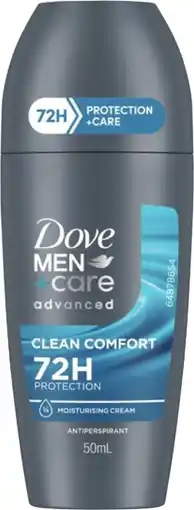 Priceline Dove Men Deodorant Advanced 72HR Roll-On Clean Comfort offer