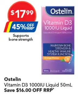 Amcal Pharmacies Ostelin vitamin d3 1000iu liquid offer