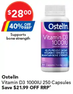 Amcal Pharmacies Ostelin vitamin d3 1000iu offer