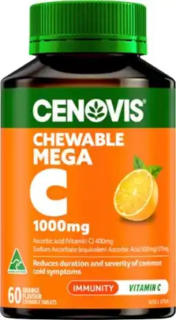 Amcal Pharmacies Cenovis Chewable Mega C Orange offer