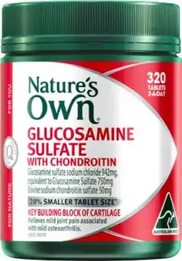 Amcal Pharmacies Natures Own Glucosamine Sulfate with Chondroitin offer