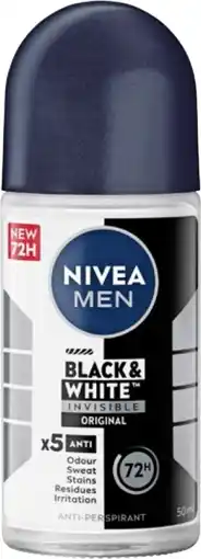 Priceline Nivea Men Black & White Invisible Original 72h Anti-Perspirant offer