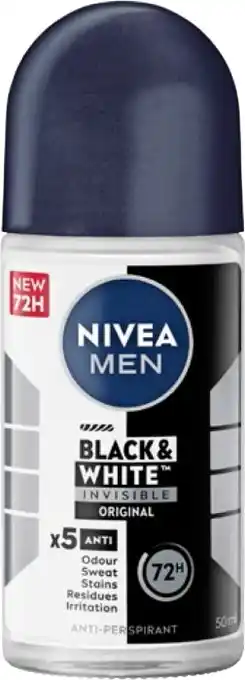 Priceline Nivea Men Black & White Invisible Original 72h Anti-Perspirant offer
