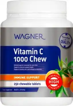 Amcal Pharmacies Wagner Vitamin C 1000 Chewable 250 Tablets offer