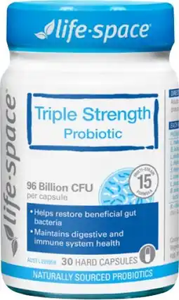Amcal Pharmacies Life-Space Triple Strength Probiotic 30 Capsules offer