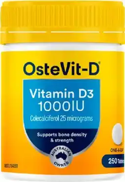 Amcal Pharmacies OsteVit-D One-A-Day Vitamin D3 250 Tablets offer
