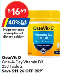Amcal Pharmacies OsteVit D One A Day Vitamin D3 offer