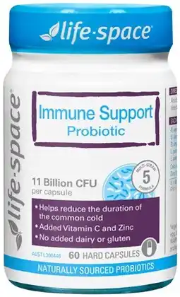 Amcal Pharmacies Life-Space Immune Support Probiotic 60 Capsules offer