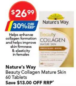 Amcal Pharmacies Natures Way Beauty Collagen Mature Skin offer