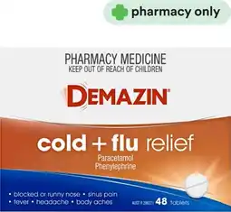 Priceline Demazin Cold & Flu Relief 48 Tablets offer
