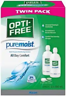 Priceline Opti-Free PureMoist Multi-Purpose Disinfecting Solution Twin offer