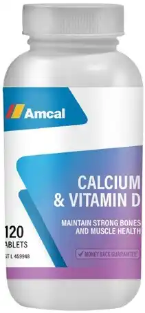 Amcal Pharmacies Amcal Calcium & Vitamin D 120 Tablets offer