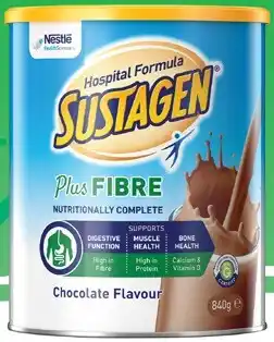 Amcal Pharmacies Sustagen Hospital Formula Plus Fibre Chocolate Flavour offer