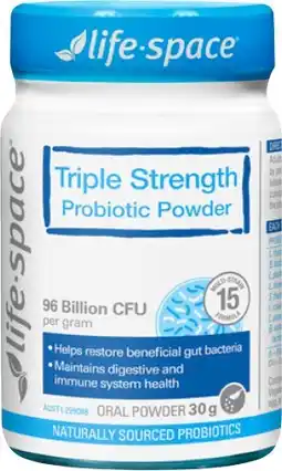 Amcal Pharmacies Life-Space Triple Strength Probiotic Powder offer