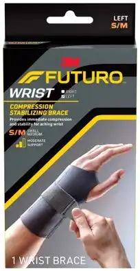 Amcal Pharmacies Futuro compression stabilising wrist brace left hand s/m offer