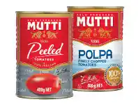 Woolworths Mutti Polpa Chopped or Peeled Tomatoes 400g offer