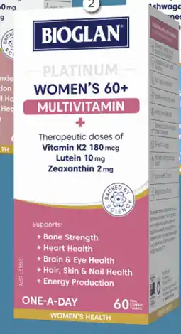 Good Price Pharmacy Bioglan Platinum Women's 60+ Multivitamin 60 Capsules offer