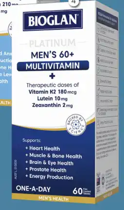 Good Price Pharmacy Bioglan Platinum Men's 60+ Multivitamin 60 Capsules offer