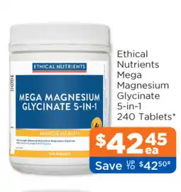 Good Price Pharmacy Ethical Nutrients Mega Magnesium Glycinate 5-in-1 240 tablets offer