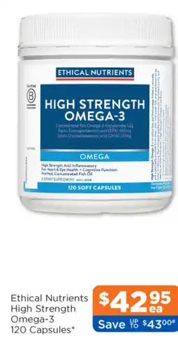 Good Price Pharmacy Ethical Nutrients High Strength Omega-3 120 Capsules offer