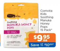 Good Price Pharmacy Comvita Kids Soothing Manuka Honey Pops offer