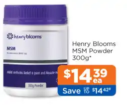 Good Price Pharmacy Henry Blooms MSM Powder offer