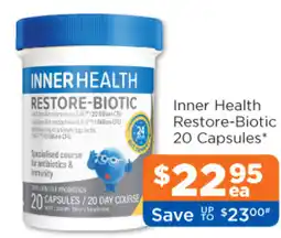 Good Price Pharmacy Inner Health Restore-Biotic 20 Capsules offer