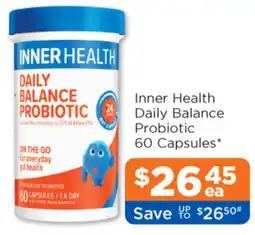 Good Price Pharmacy Inner Health Daily Balance Probiotic 60 Capsules offer