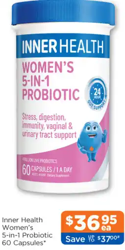 Good Price Pharmacy Inner Health Women's 5-in-1 Probiotic 60 Capsules offer
