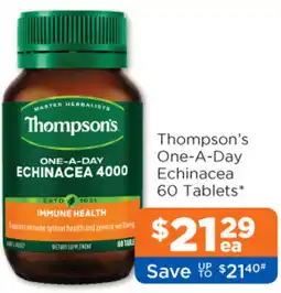 Good Price Pharmacy Thompson's One-A-Day Echinacea 60 Tablets offer