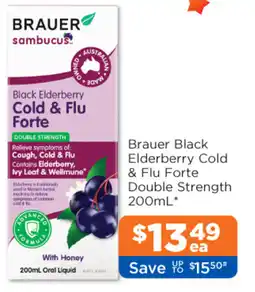 Good Price Pharmacy Brauer Black Elderberry Cold & Flu Forte Double Strength offer