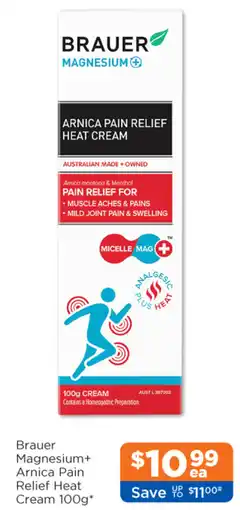 Good Price Pharmacy Brauer Magnesium+ Arnica Pain Relief Heat Cream 100g offer