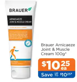 Good Price Pharmacy Brauer arnicaeze joint & muscle cream 100g offer