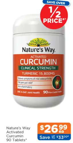 Good Price Pharmacy Nature's way activated curcumin 90 tablets offer