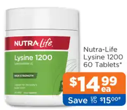Good Price Pharmacy Nutra-life lysine 1200.60 tablets offer